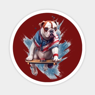 Bulldog superhero Magnet